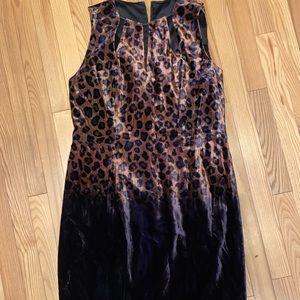 Ombré leopard velvet
